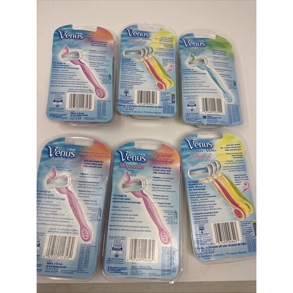 Gillette Venus Disposables LOT OF 18 - 6 Packs Tropical Smooth Legs Fresh Scent - Picture 8 of 14